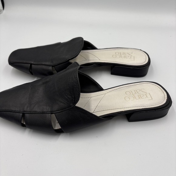 FRANCO SARTO MULE WOMEN SHOES SIZE 6.5 BLACK LEATHER - Picture 2 of 10